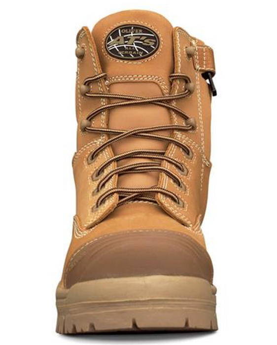 Oliver AT-45632 150mm Composite Toe Zip Sided Boots - Wheat