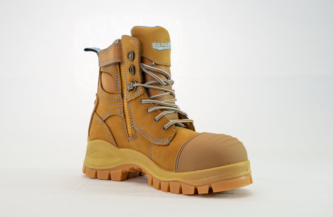 Blundstone 892 Womens Zip Sided Lace Up Wheat Size 5