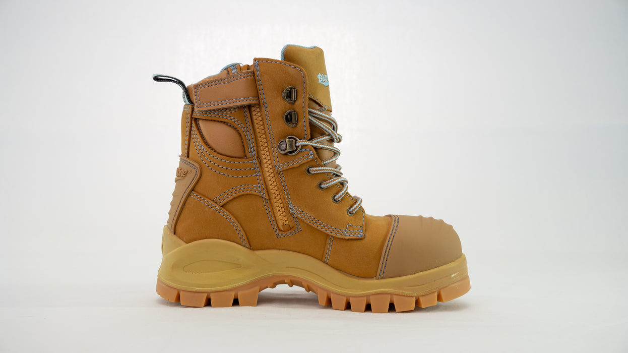 Blundstone 892 Womens Zip Sided Lace Up Wheat Size 5