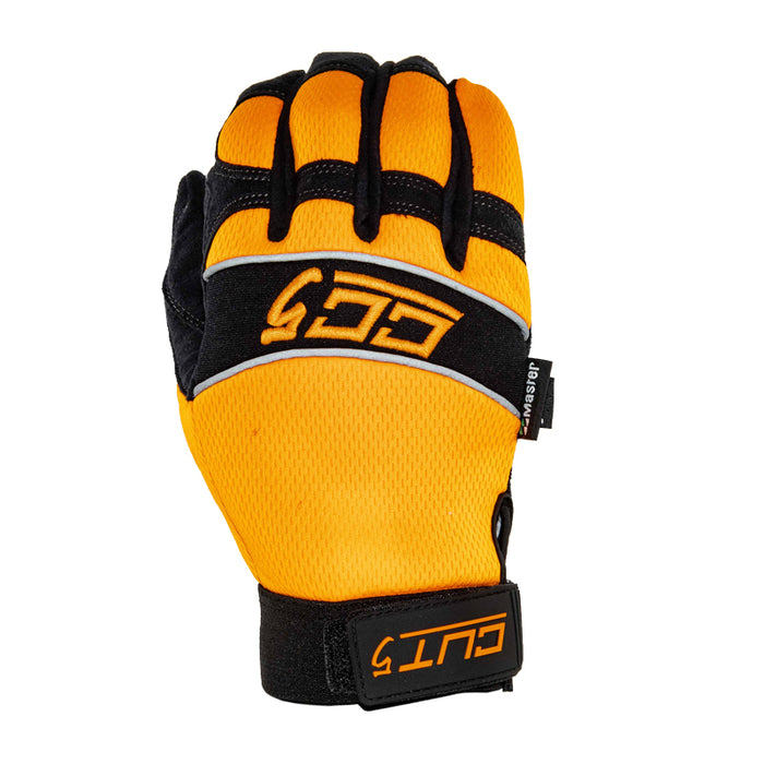 Mechanics Master CC5, Hi-Vis Orange back, Black palm - Cut 5 Cut Resistance Glove