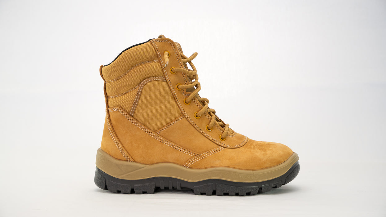 MONGREL 'P' Series Wheat High Leg Zip Sided Safety Boots 251050