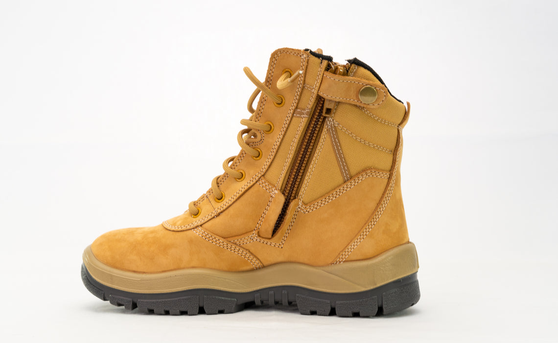 MONGREL 'P' Series Wheat High Leg Zip Sided Safety Boots 251050