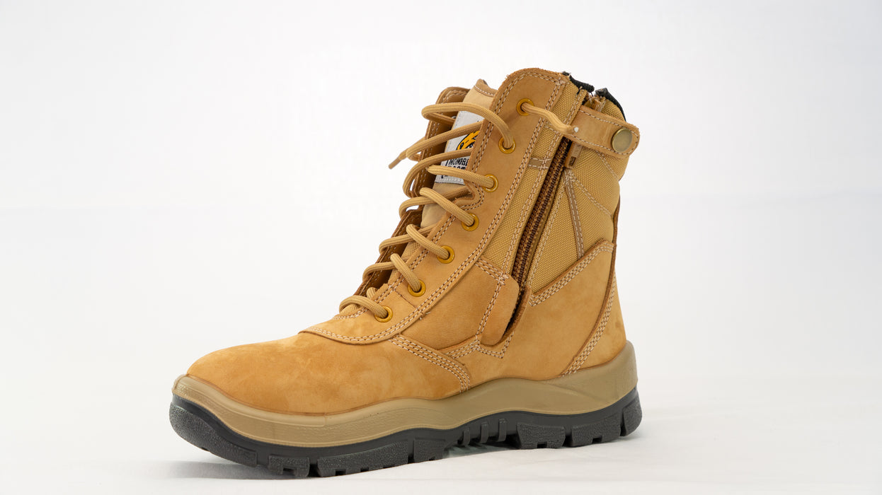 MONGREL 'P' Series Wheat High Leg Zip Sided Safety Boots 251050