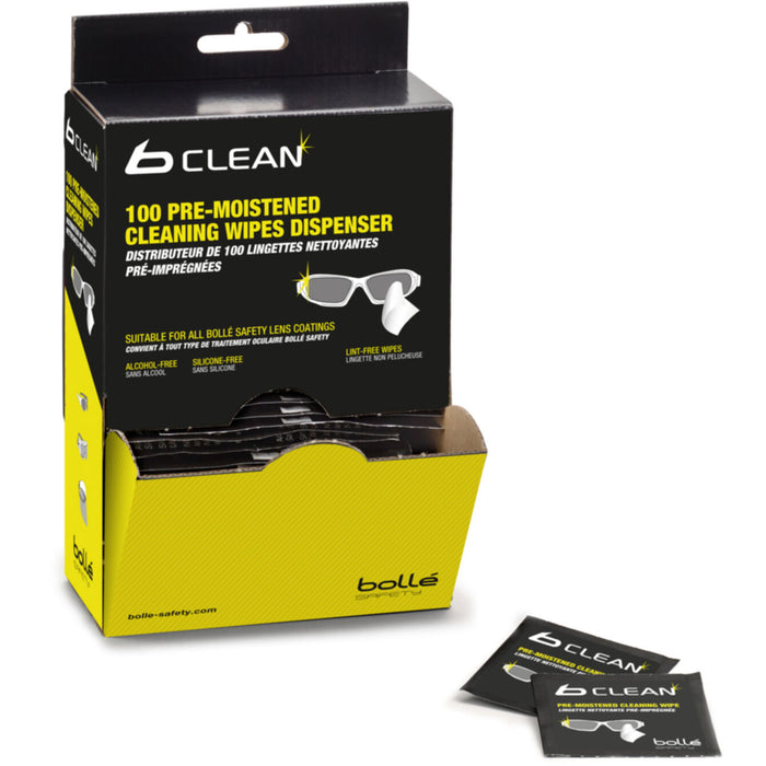 Bollé B-Clean Lens Cleaning Wipes - box 100