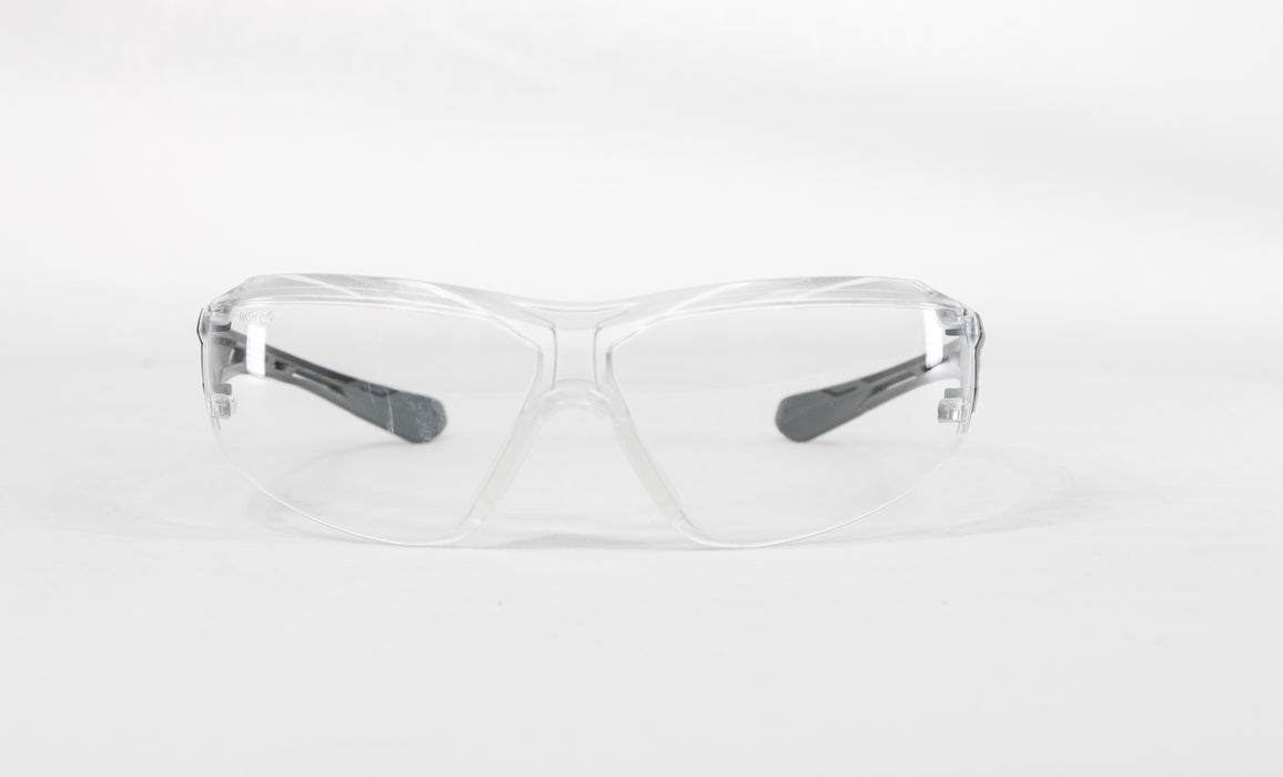 Master Angel Safety Glasses Black/Red frame Clear lens