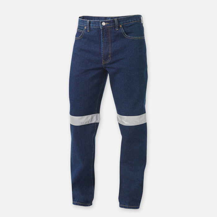 King Gee Reflective Denim Stonewash Work Jeans