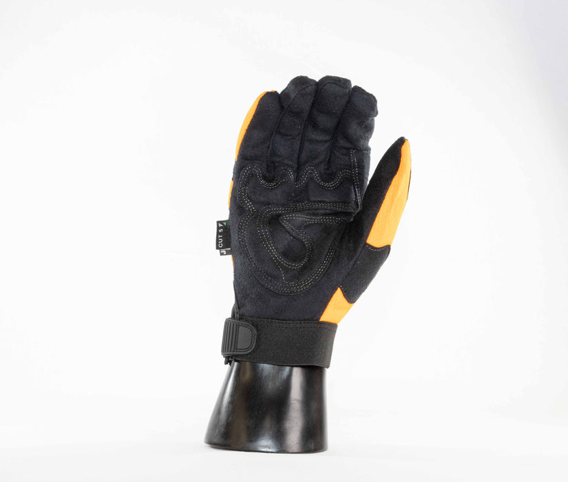 Mechanics Master CC5, Hi-Vis Orange back, Black palm - Cut 5 Cut Resistance Glove